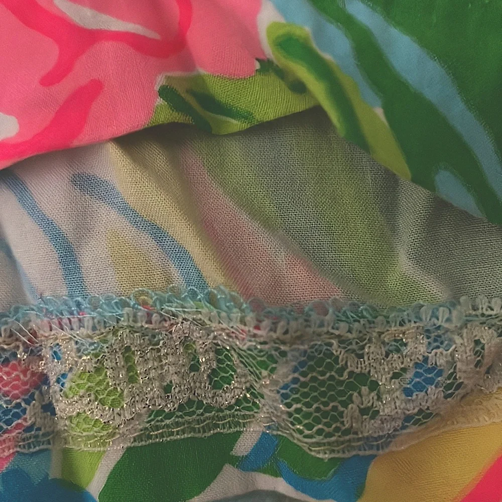 Lilly Pulitzer Bright Pink Multicolor Floral Print Shorts